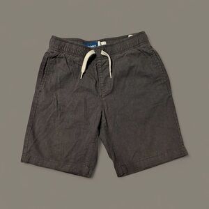 Gray Casual Shorts with Drawstring